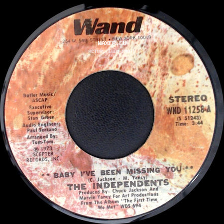 The Independents - Couldn't Hear Nobody Say (I Love You Like You Do) / Baby I've Been Missing You side B