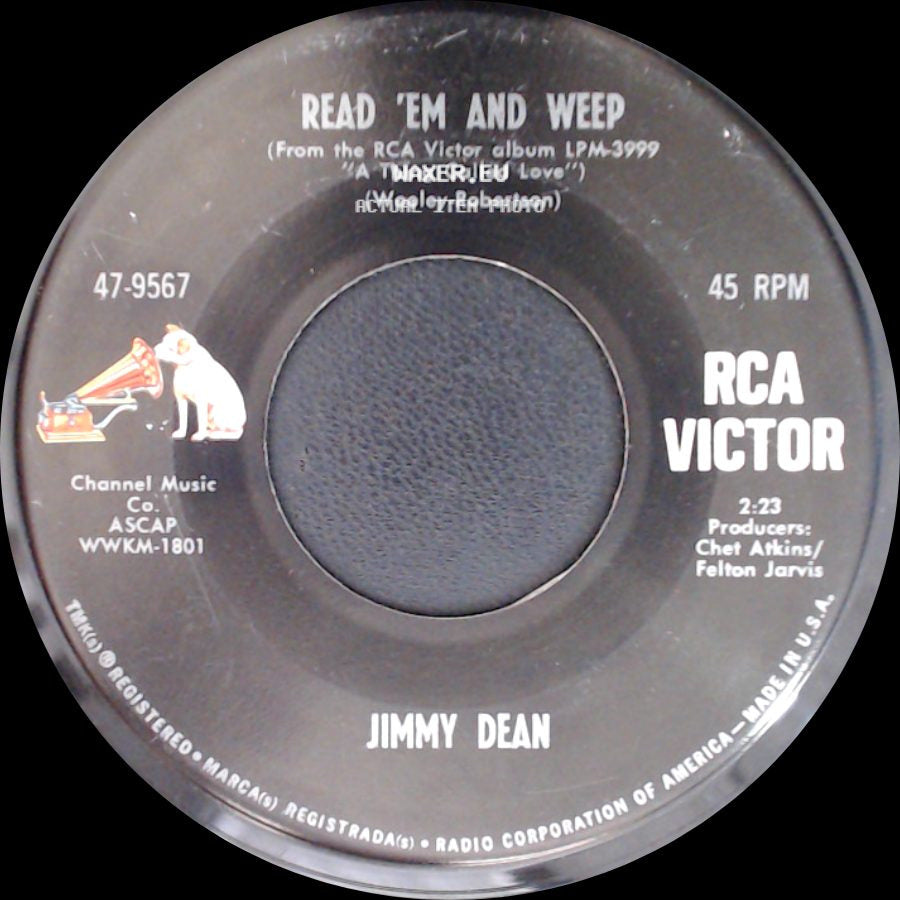 Jimmy Dean - Born To Be By Your Side / Read 'em And Weep side B