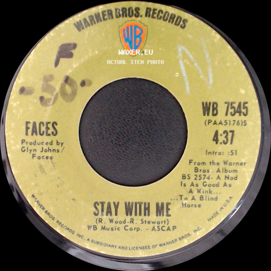 Faces - You're So Rude / Stay With Me side B