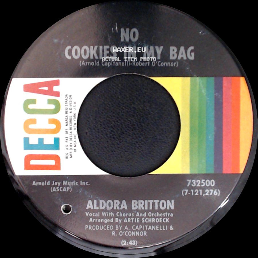 Aldora Britton - No Cookies In My Bag / Who Am I To Say side A