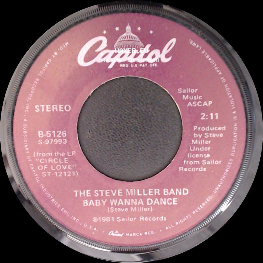 The Steve Miller Band - Abracadabra / Baby Wanna Dance side B