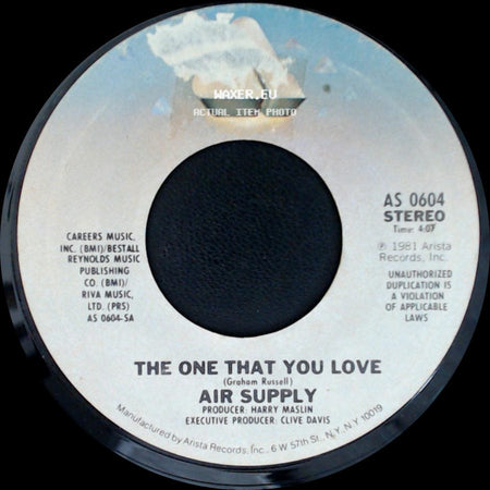 Air Supply - I Want To Give It All / The One That You Love side B