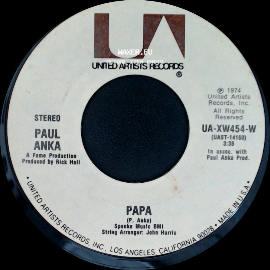 Paul Anka - (You're) Having My Baby / Papa side B