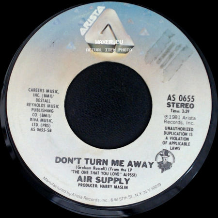Air Supply - Sweet Dreams / Don't Turn Me Away side B