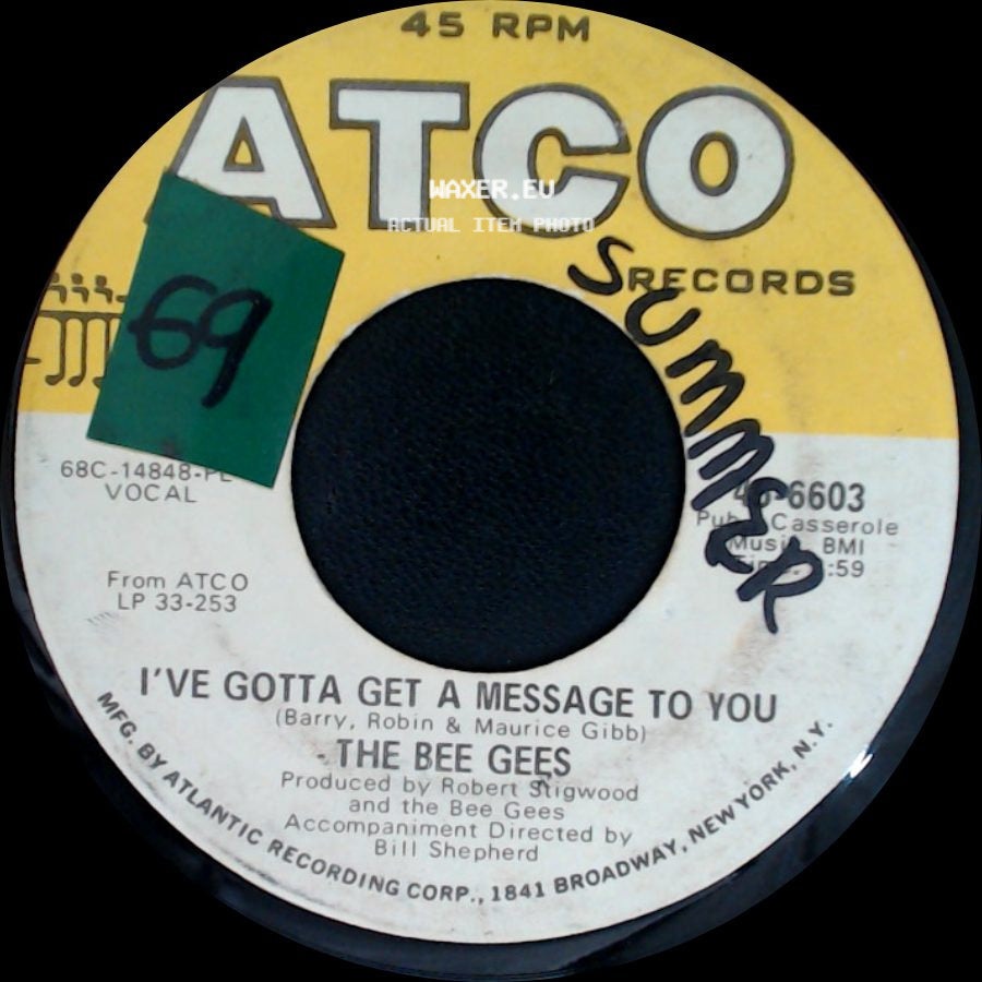 The Bee Gees - Kitty Can / I've Gotta Get A Message To You side B