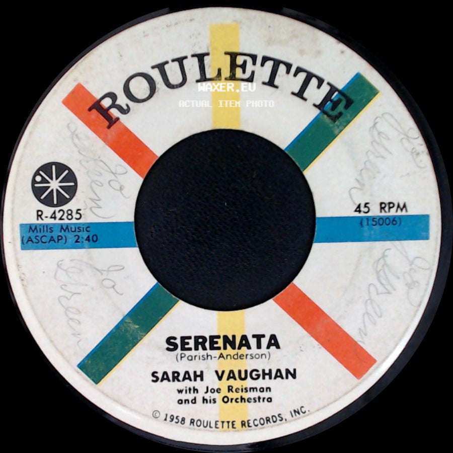 Sarah Vaughan / Sarah Vaughan With Joe Reisman's Orchestra And Chorus - Serenata / Let's side A