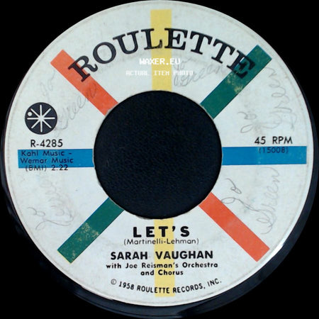Sarah Vaughan / Sarah Vaughan With Joe Reisman's Orchestra And Chorus - Serenata / Let's side B
