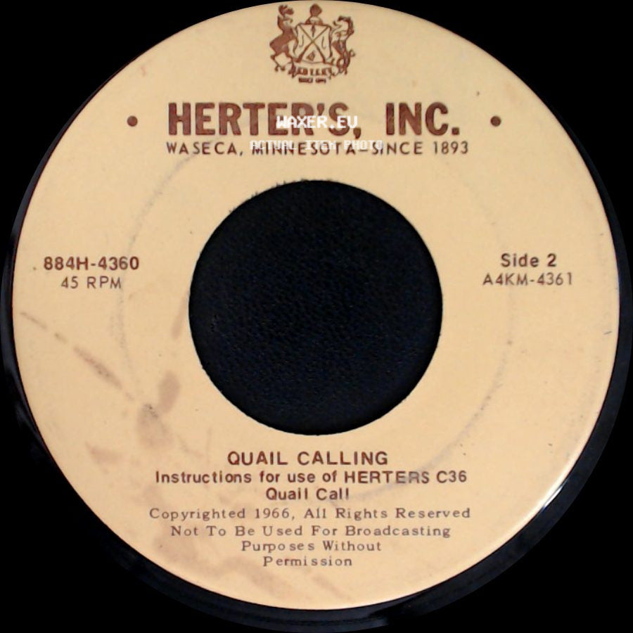 Unknown Artist - Quail Calling / Quail Calling side B