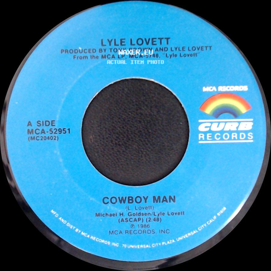 Lyle Lovett - Cowboy Man / The Waltzing Fool side A