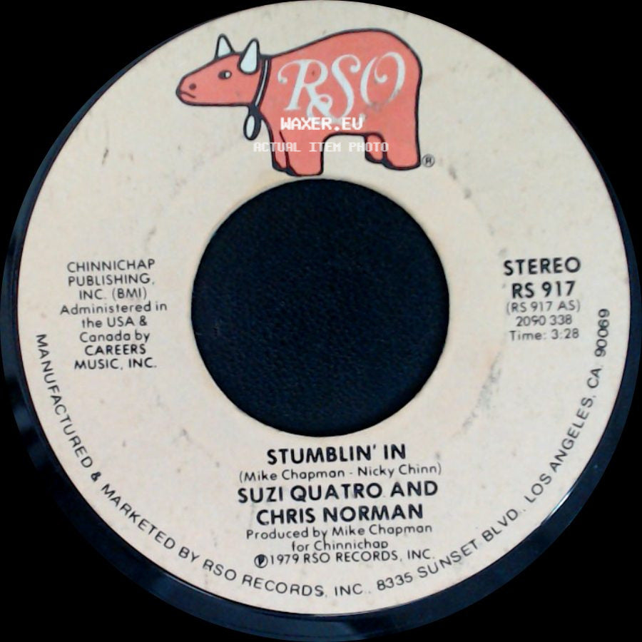 Suzi Quatro And Chris Norman - A Stranger To Paradise / Stumblin' In side B