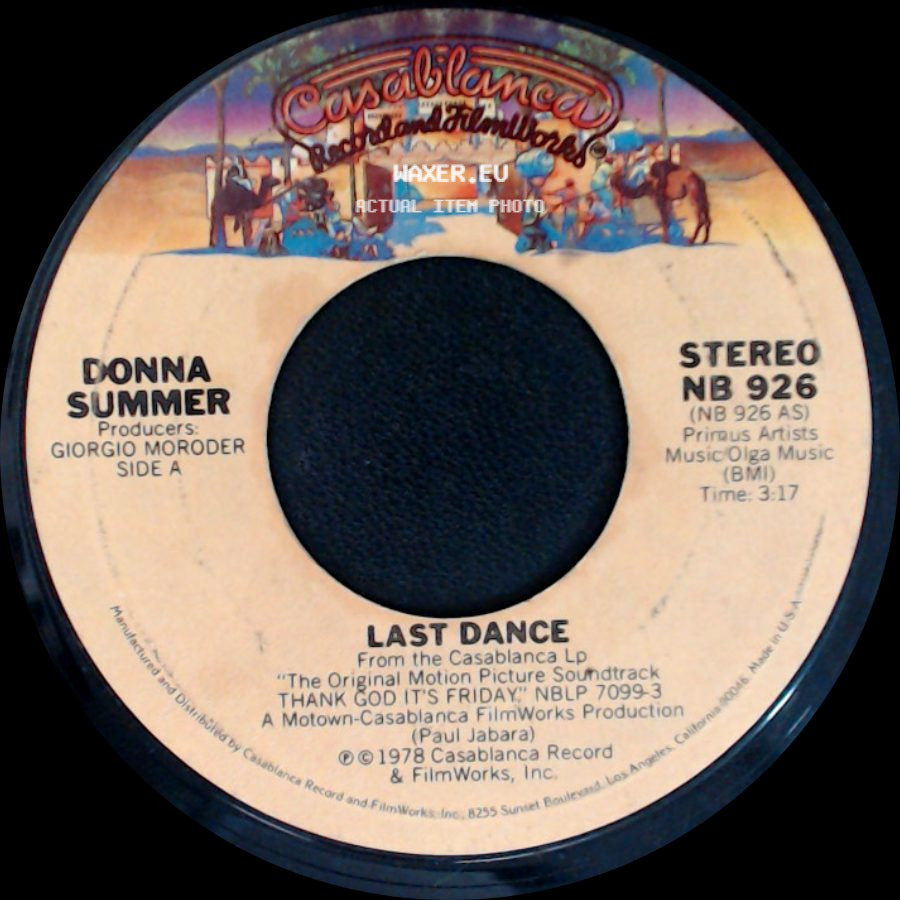 Donna Summer - Last Dance / With Your Love side A