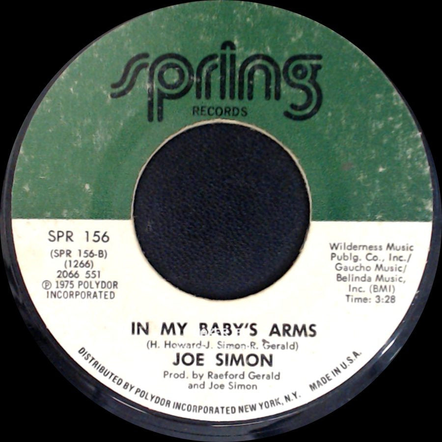 Joe Simon - Get Down, Get Down (Get On The Floor) / In My Baby's Arms side B