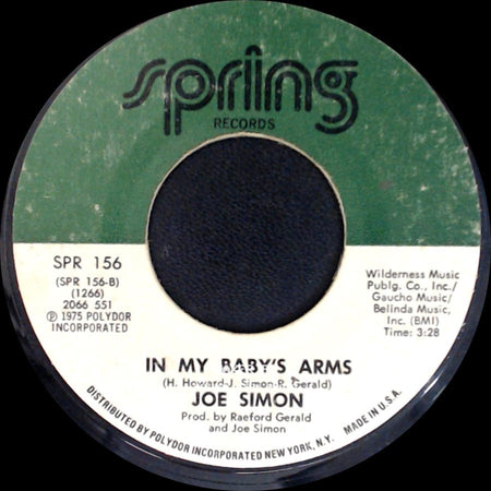 Joe Simon - Get Down, Get Down (Get On The Floor) / In My Baby's Arms side B