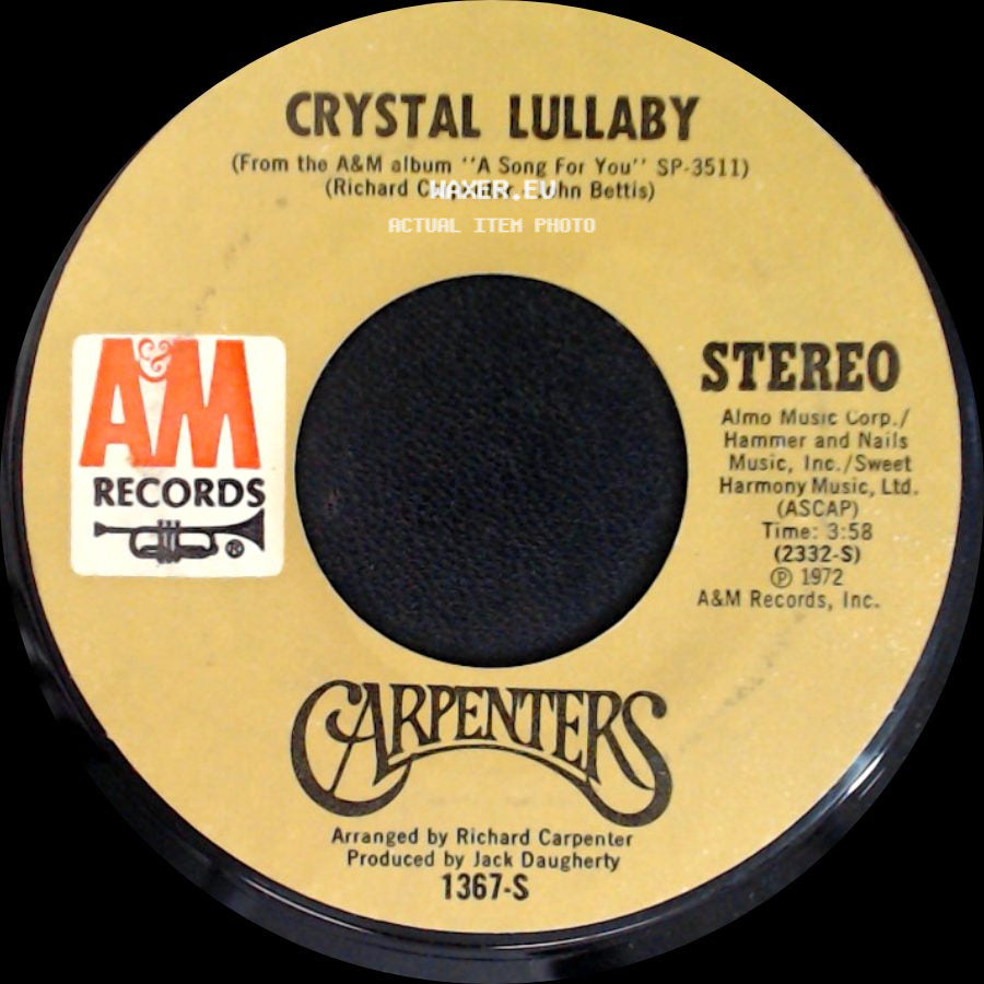 Carpenters - Crystal Lullaby / Goodbye To Love side A