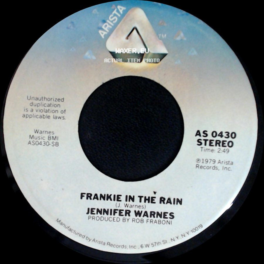Jennifer Warnes - Frankie In The Rain / I Know A Heartache When I See One side A