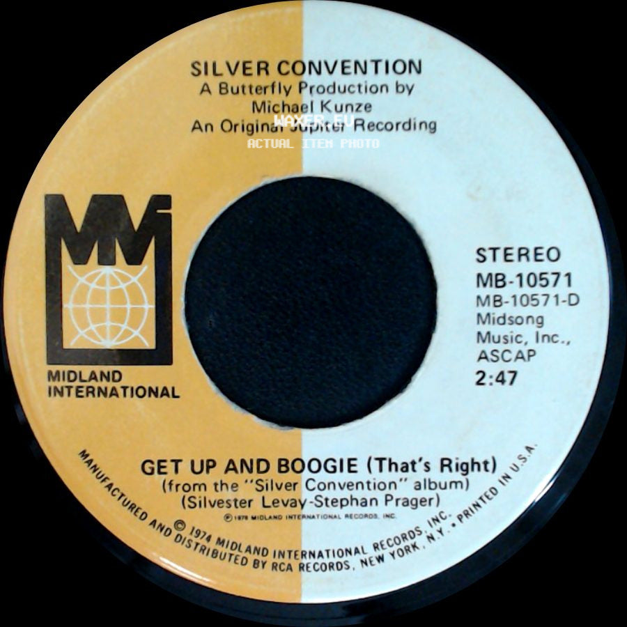 Silver Convention - Son Of A Gun / Get Up And Boogie (That's Right) side B