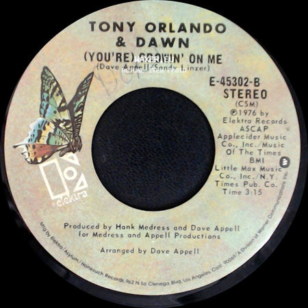 Tony Orlando & Dawn - (You're) Growin' On Me / Cupid side A