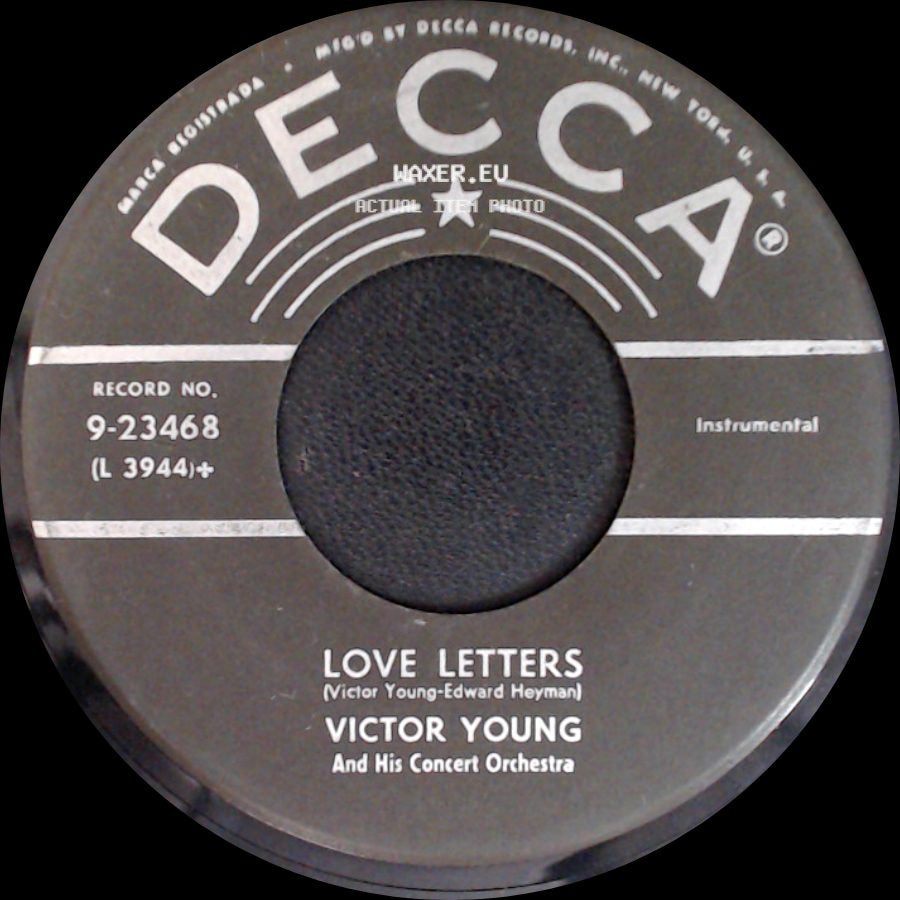 Victor Young And His Concert Orchestra - Love Letters / Stella By Starlight side A