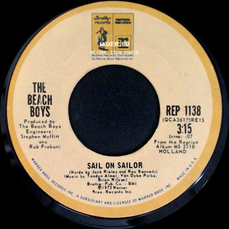 The Beach Boys - Only With You / Sail On Sailor side B