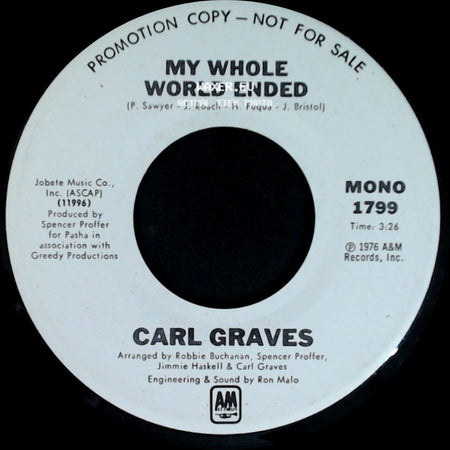 Carl Graves - My Whole World Ended / My Whole World Ended side B