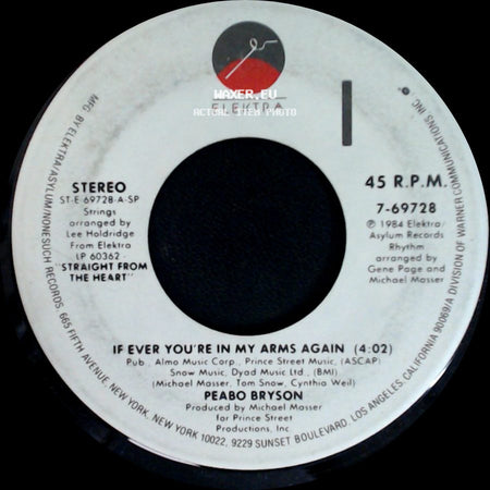 Peabo Bryson - There's No Getting Over You / If Ever You're In My Arms Again side B