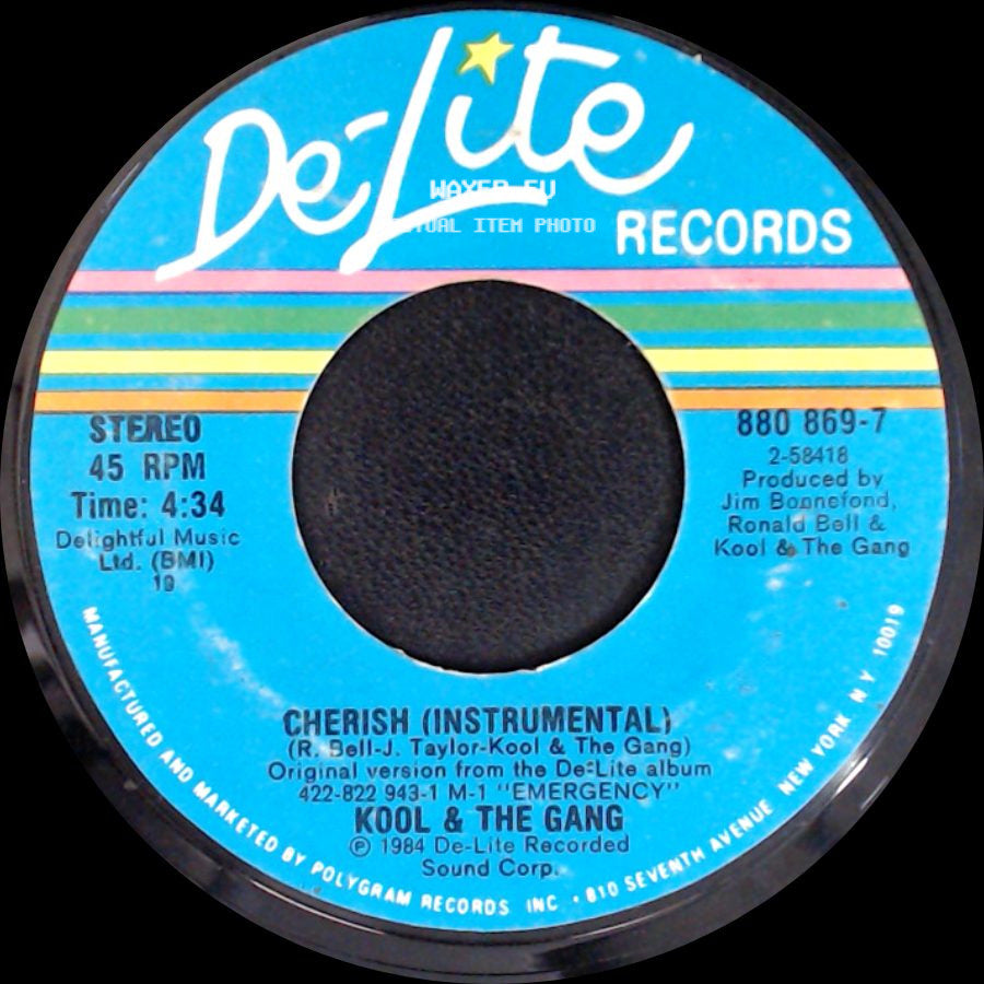 Kool & The Gang - Cherish / Cherish (Instrumental) side B