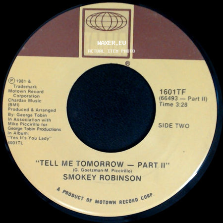Smokey Robinson - Tell Me Tomorrow - Part I / Tell Me Tomorrow - Part Ii side B