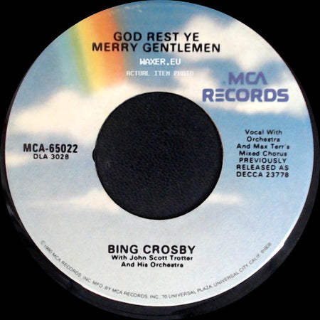 Bing Crosby - White Christmas / God Rest Ye Merry Gentlemen side B