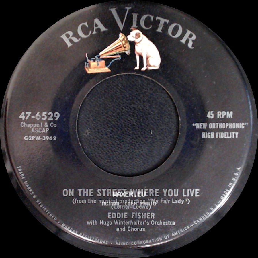 Eddie Fisher - Sweet Heartaches / On The Street Where You Live side B
