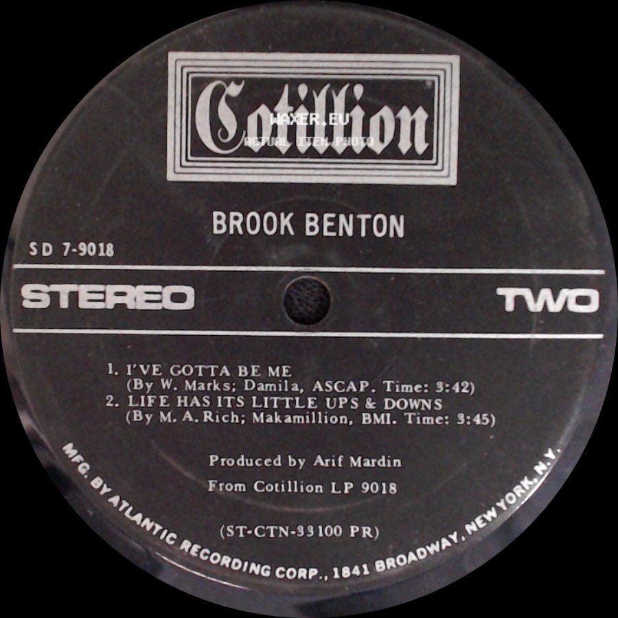 Brook Benton - Unknown Title A / Unknown Title B side A