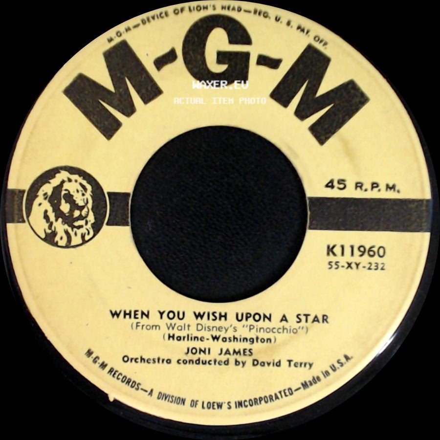 Joni James - When You Wish Upon A Star / Is This The End Of The Line? side A