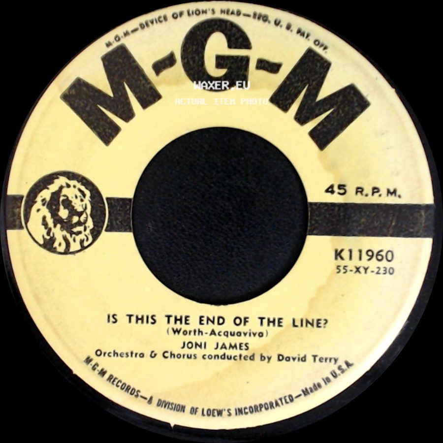Joni James - When You Wish Upon A Star / Is This The End Of The Line? side B