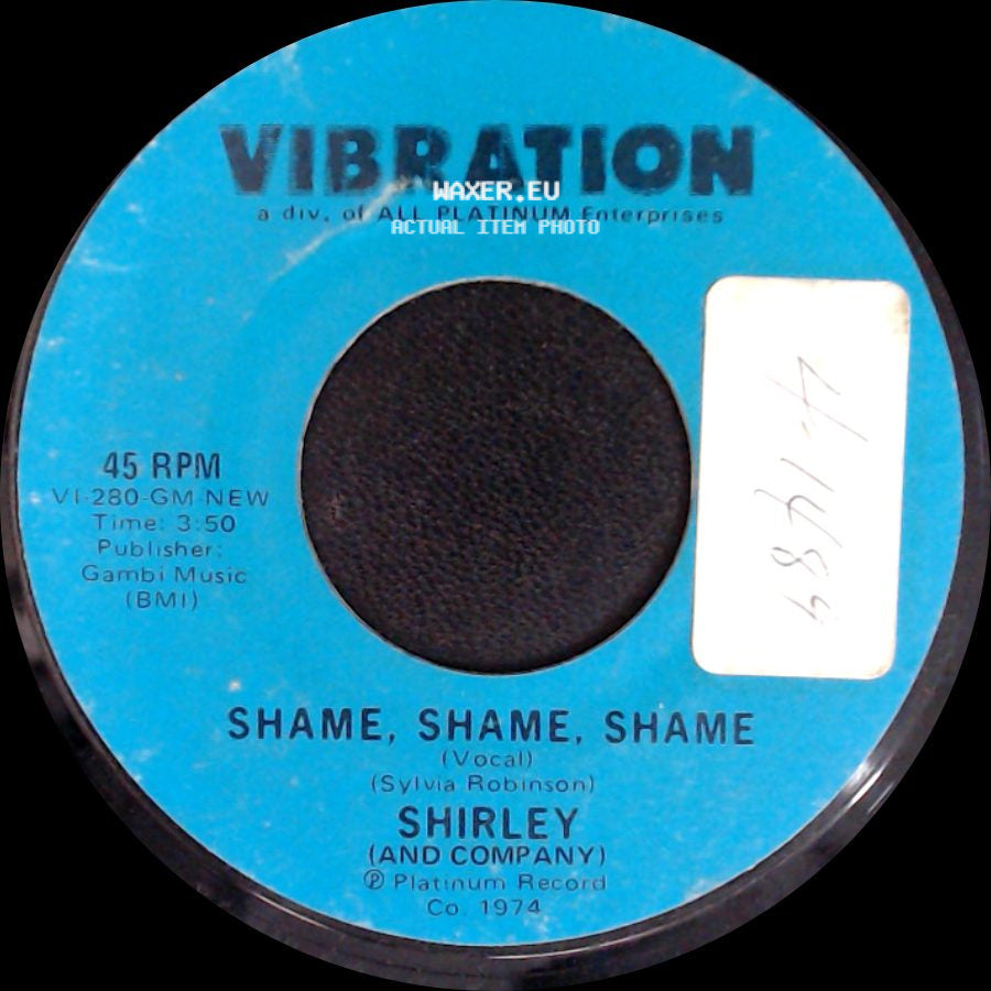 Shirley (And Company) - Shame, Shame, Shame / Shame, Shame, Shame (Instrumental) side A