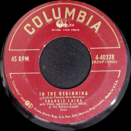Frankie Laine With Paul Weston & His Orch. / Frankie Laine - Old Shoes / In The Beginning side B