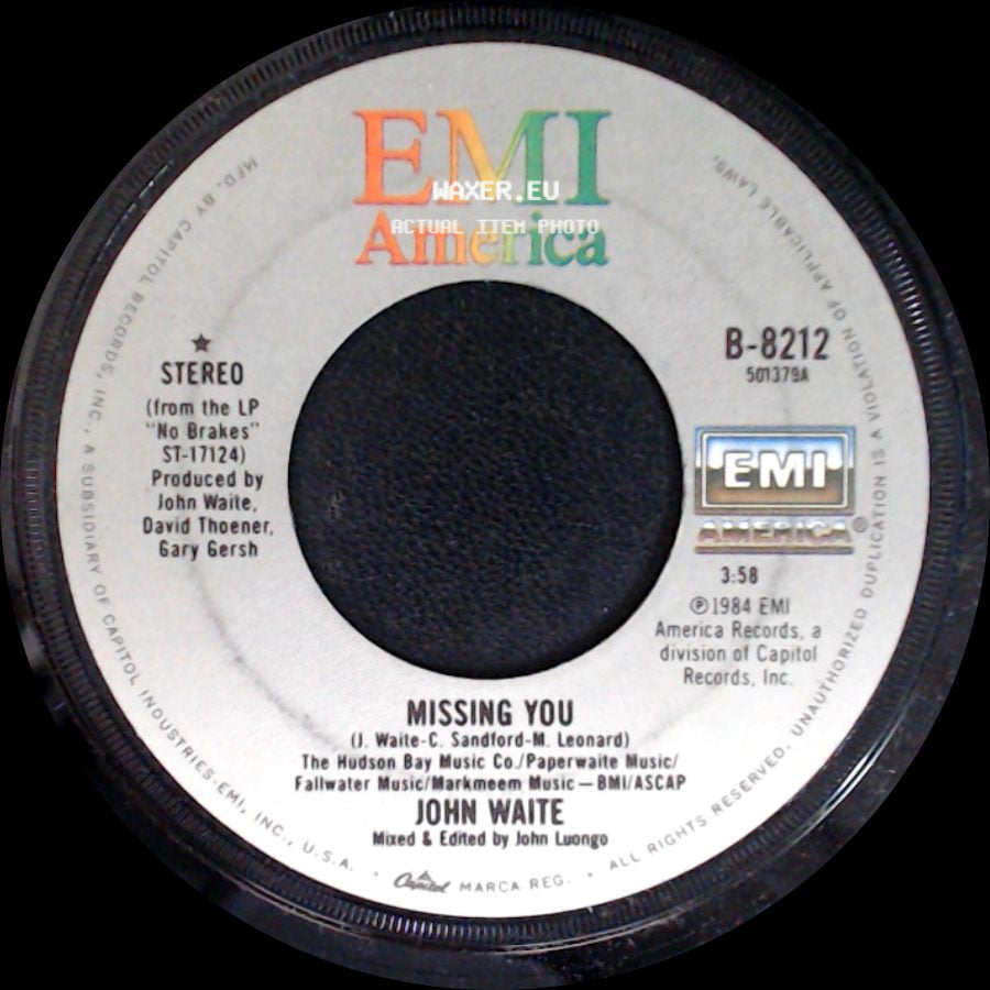 John Waite - Missing You / For Your Love side A