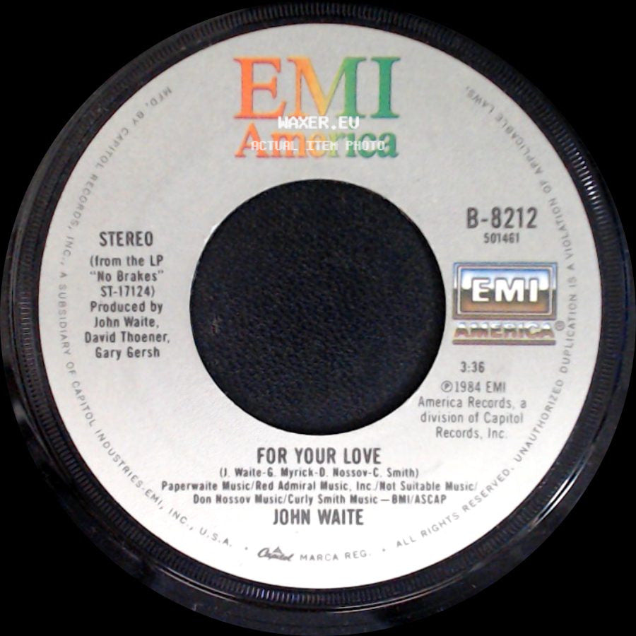 John Waite - Missing You / For Your Love side B