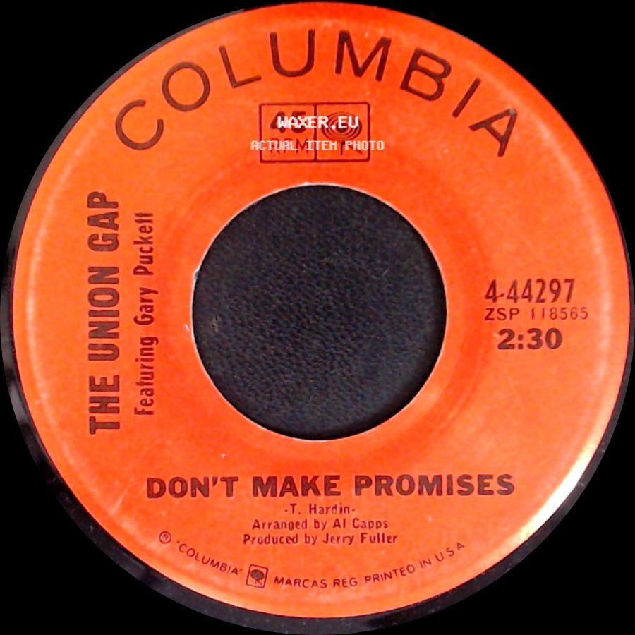 The Union Gap Featuring Gary Puckett - Don't Make Promises / Woman, Woman side A