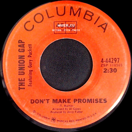 The Union Gap Featuring Gary Puckett - Don't Make Promises / Woman, Woman side A