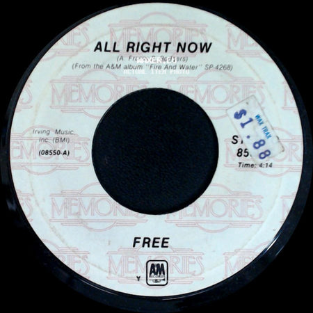 Free - The Stealer / All Right Now side B