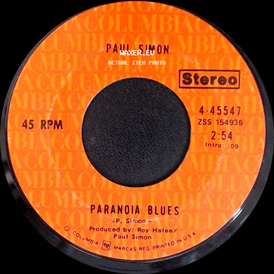 Paul Simon - Mother And Child Reunion / Paranoia Blues side B