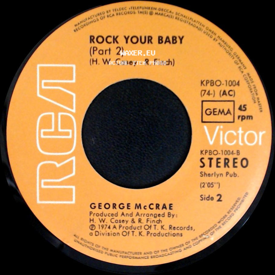 George Mccrae - Rock Your Baby / Rock Your Baby (Part 2) side B