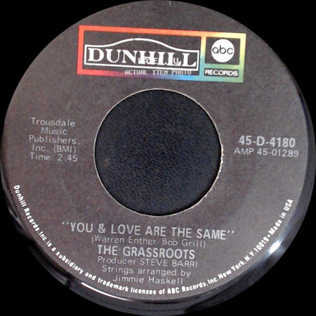 The Grassroots - Lovin' Things / You & Love Are The Same side B