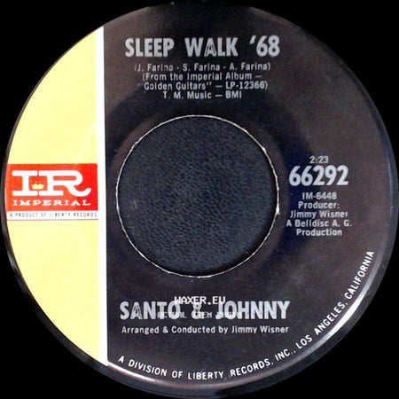 Santo & Johnny - It Must Be Him / Sleep Walk '68 side B