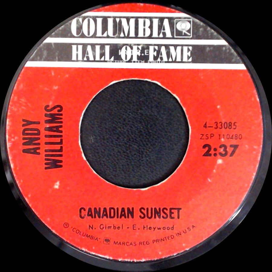 Andy Williams - Canadian Sunset / The Hawaiian Wedding Song (Ke Kali Nei Au) side A