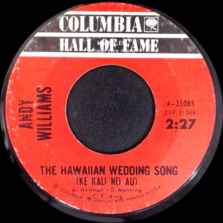 Andy Williams - Canadian Sunset / The Hawaiian Wedding Song (Ke Kali Nei Au) side B