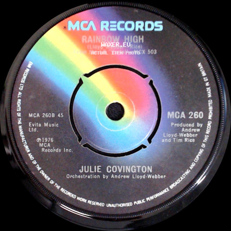 Julie Covington - Rainbow High / History For Me Argentina side A