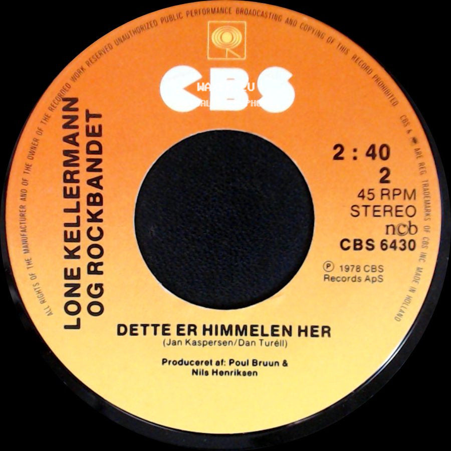 Lone Kellermann Og Rockbandet - Se Venedig Og Dø / Dette Er Himmelen Her side B