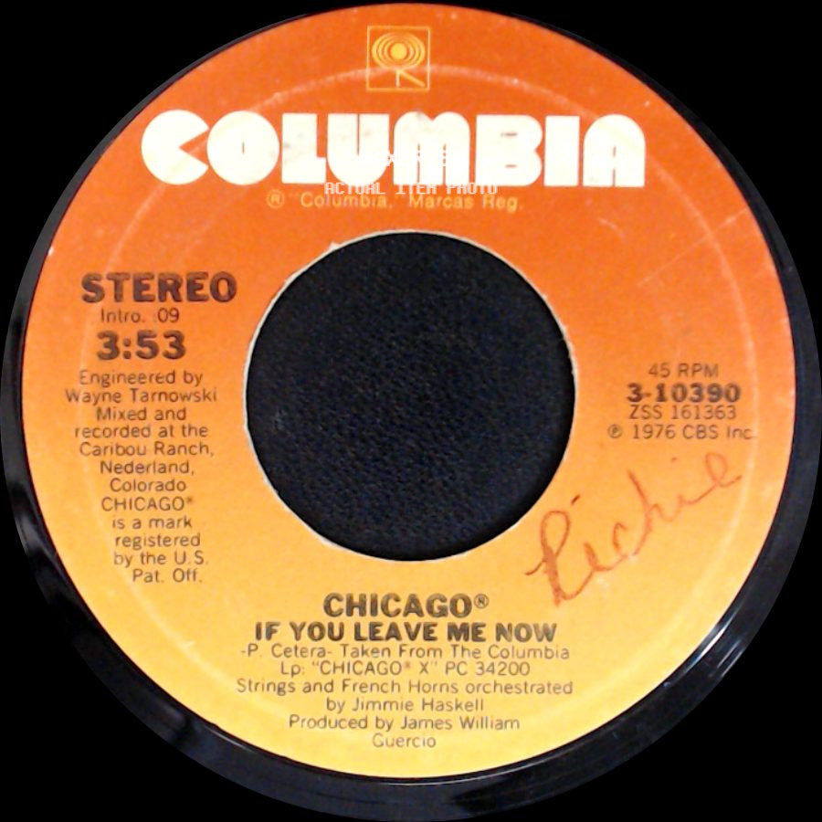 Chicago - Together Again / If You Leave Me Now side B