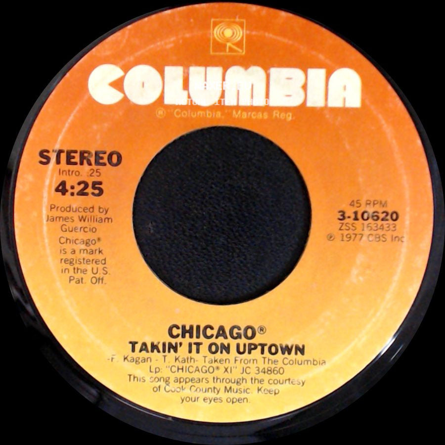 Chicago - Baby, What A Big Surprise / Takin' It On Uptown side B