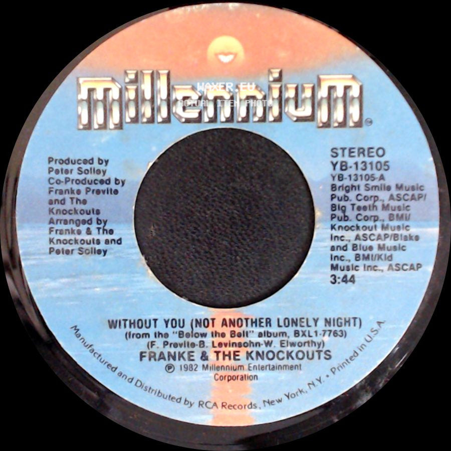 Franke & The Knockouts - Shakedown / Without You (Not Another Lonely Night) side B